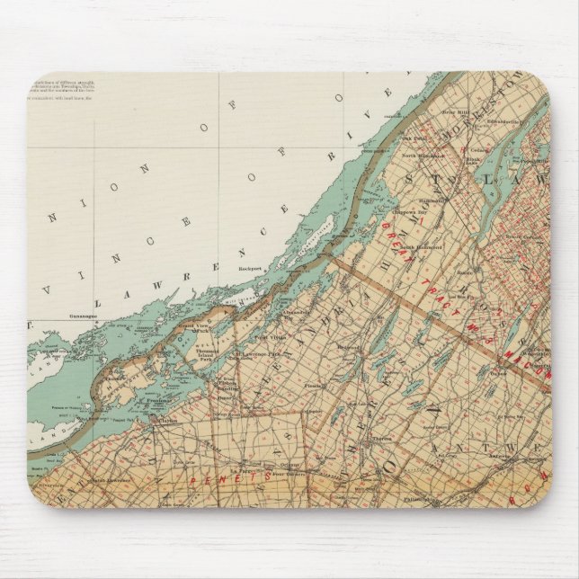 Jefferson, St Lawrence counties Mouse Mat (Front)