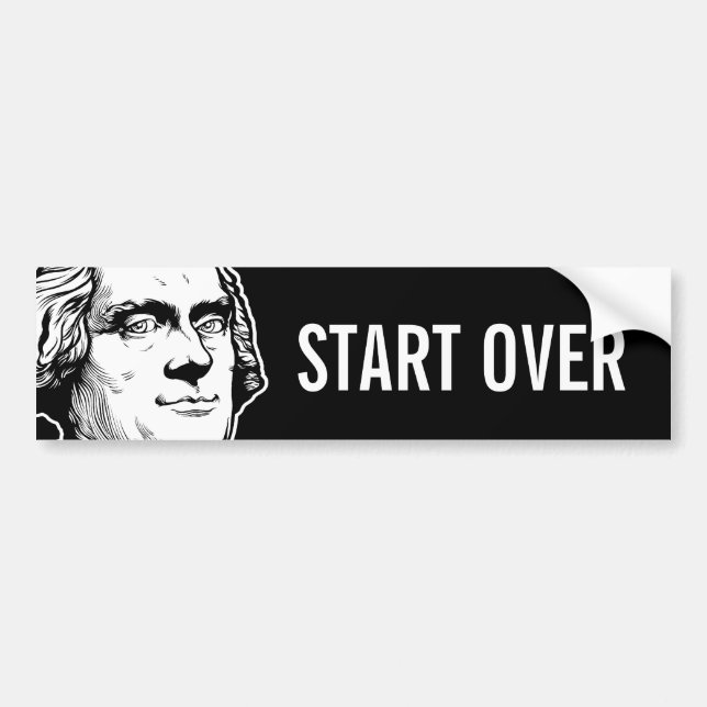 Jefferson Start Over Bumper Sticker (Front)