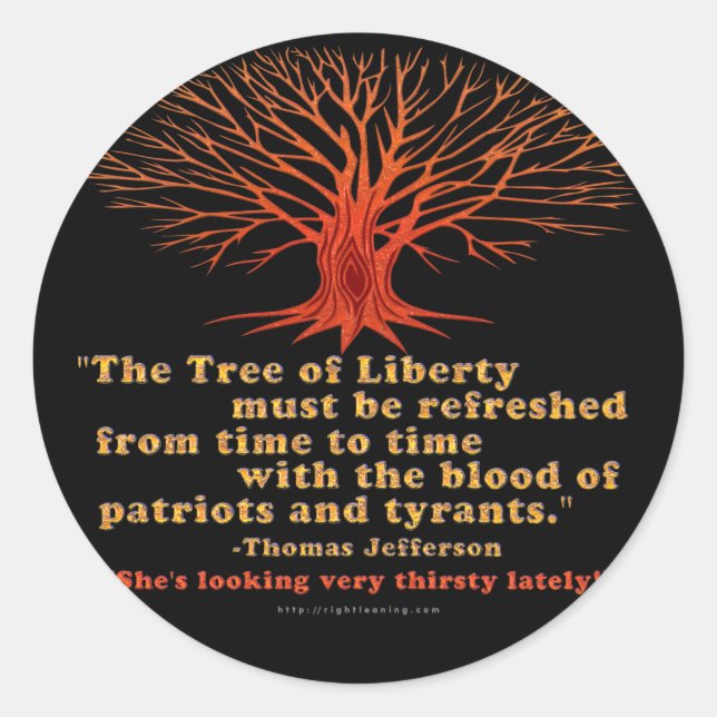 Jefferson Tree of Liberty Classic Round Sticker (Front)