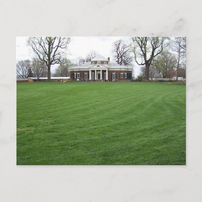 Jefferson's Monticello...the Back Yard in April... Postcard (Front)