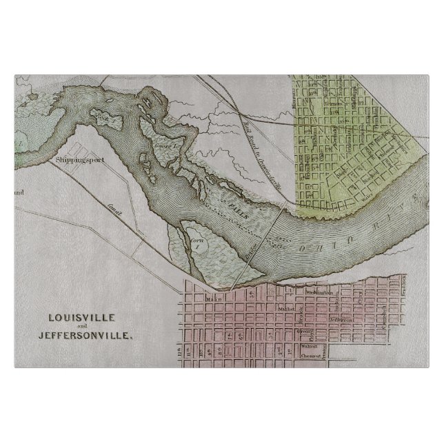 JEFFERSONVILLE, INDIANA: MAP CUTTING BOARD (Front)