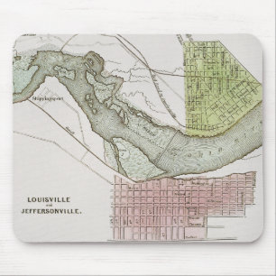 JEFFERSONVILLE, INDIANA: MAP MOUSE MAT