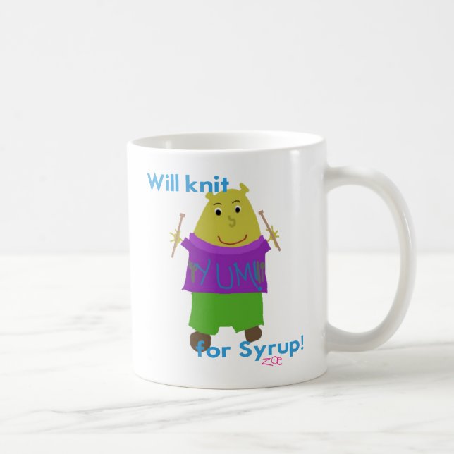 Jeffy Knitting Coffee Mug (Right)