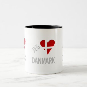 Jeg Elsker Danmark Grey Two-Tone Coffee Mug