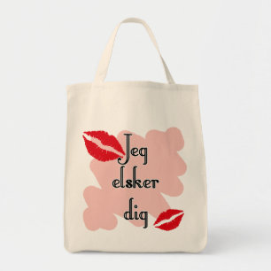 Jeg elsker dig - Danish - I Love You Tote Bag