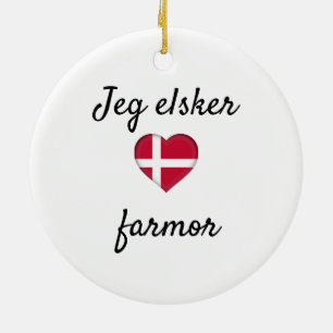 Jeg elsker farmor ceramic tree decoration