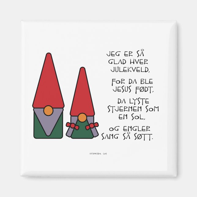 Jeg er så glad magnet (Front)