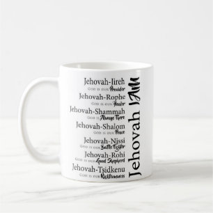 Jehova names coffee mug