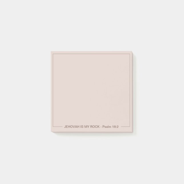 Jehovah Is My Rock | JW  Post-it Notes (Front)