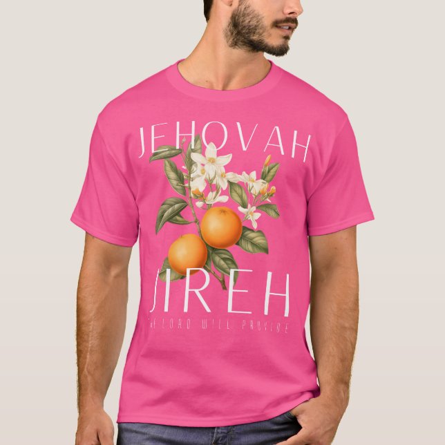 Jehovah Jireh Graphic Christian Jesus Retro Fruit  T-Shirt (Front)