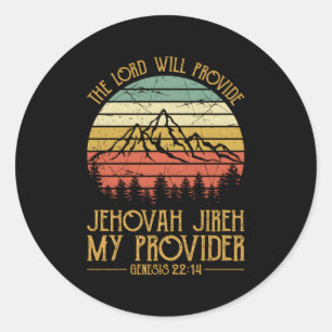 Jehovah Jireh My Provider S Christian Classic Round Sticker