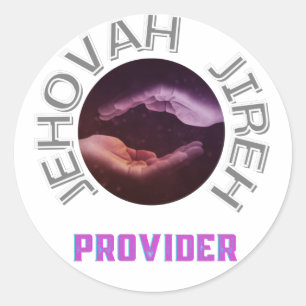 Jehovah Jireh provider Design Classic Round Sticker