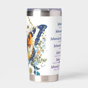 Jehovah names butterfly insulated tumbler