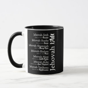 Jehovah names mug