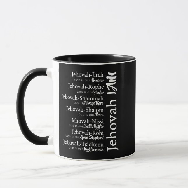 Jehovah names mug (Left)