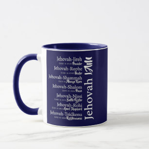 Jehovah names mug