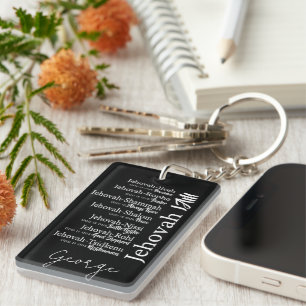 Jehovah names personalised key ring