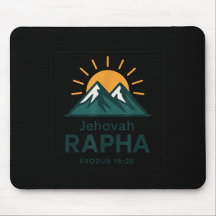 Jehovah Rapha Christian Faith Mountain Bible Verse Mouse Mat