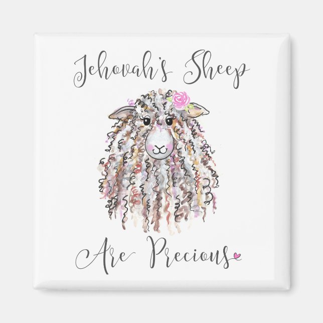 “Jehovah’s Sheep Are Precious”  Magnet (Front)