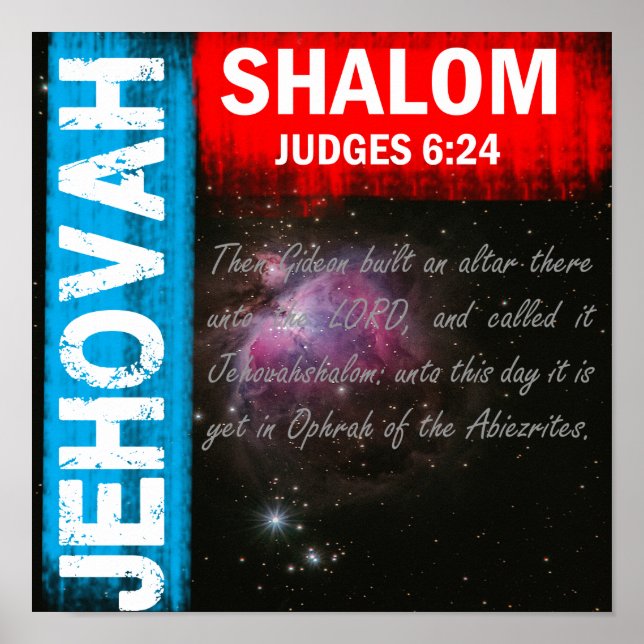 Jehovah Shalom - God My Peace Poster (Front)