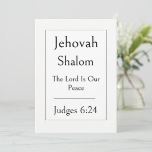 Jehovah Shalom, Name Of God, Encouraging Scripture Invitation