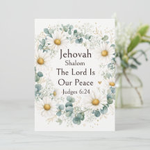 Jehovah Shalom, White Daisies Eucalyptus Whimsical