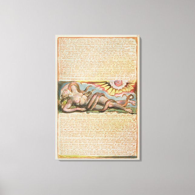 'Jehovah stood among the Druids...', plate 63 from Canvas Print (Front)