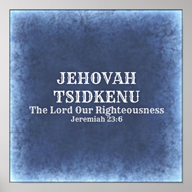 Jehovah Tsidkenu Poster (Front)