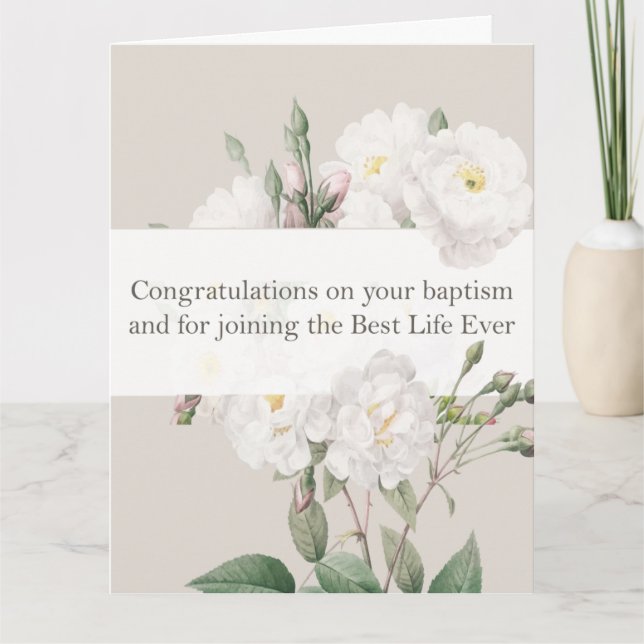 Jehovah Witness JW Baptism Gifts Greeting Card (Front)