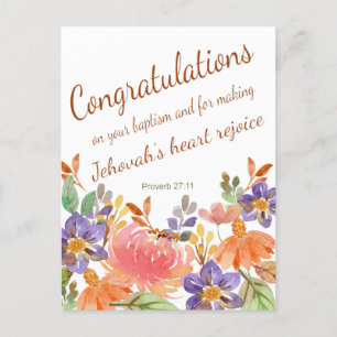 Jehovah Witness JW Baptism Gifts Postcard