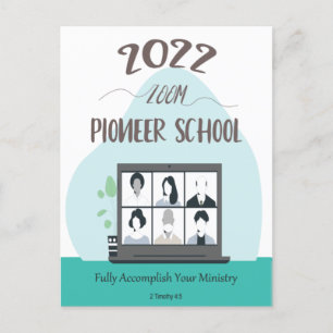 Jehovah Witness Zoom Pioneer School 2022 Postcard