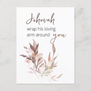 Jehovah wrap his loving arm around you postcard