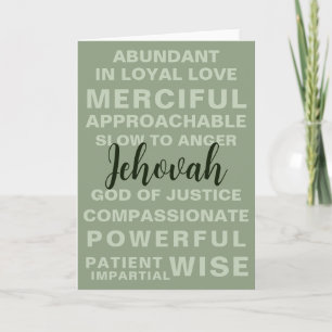 Jehovah's Qualities JW Greeting Card