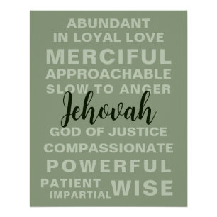 Jehovah's Qualities   JW Poster