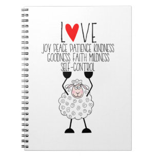 "Jehovah's Sheep - Fruitages of the Spirit" Notebo Notebook