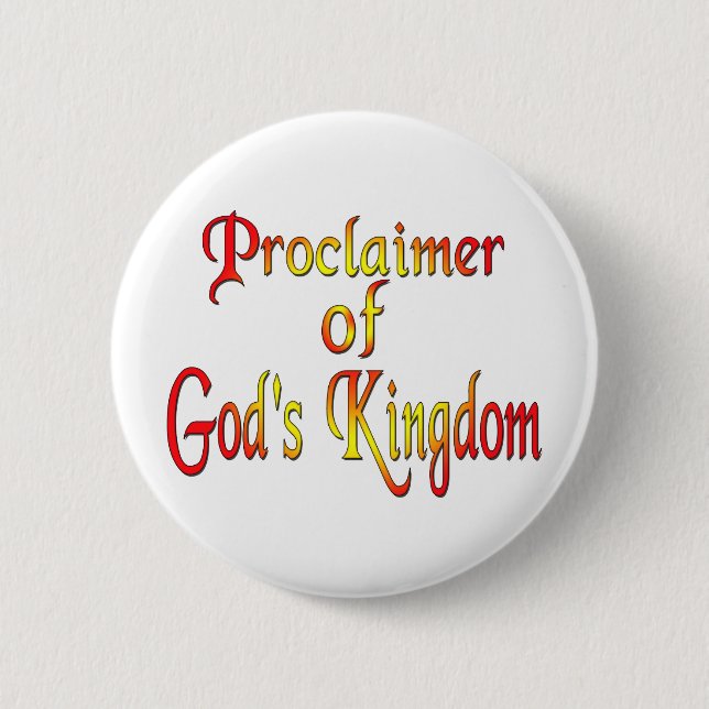 Jehovah's Witness 6 Cm Round Badge (Front)