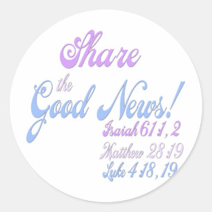 Jehovah's Witness Good News Classic Round Sticker
