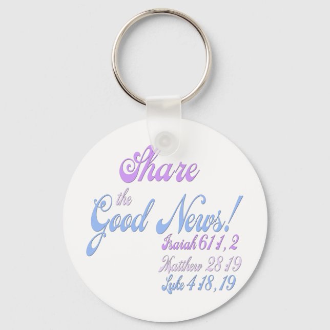 Jehovah's Witness Good News Key Ring (Front)