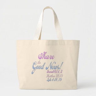 Jehovah's Witness Good News Large Tote Bag