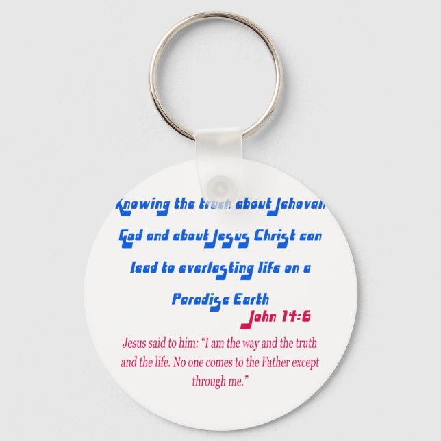 Jehovah's Witness John14-6 Key Ring (Front)