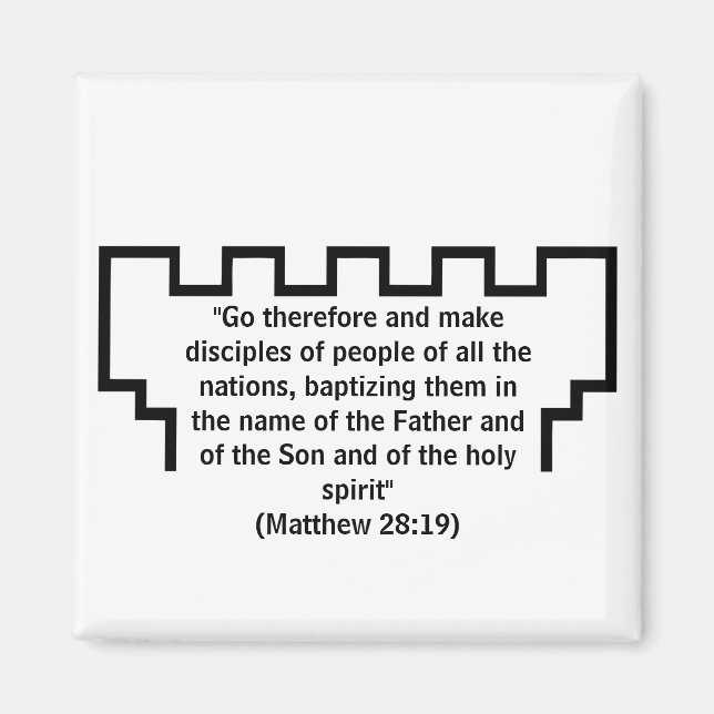 Jehovah's Witness Watchtower Matthew 28:19  Magnet (Front)