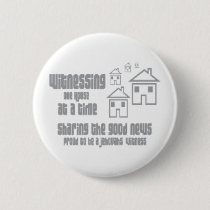Jehovah's Witness Witnessing 6 Cm Round Badge
