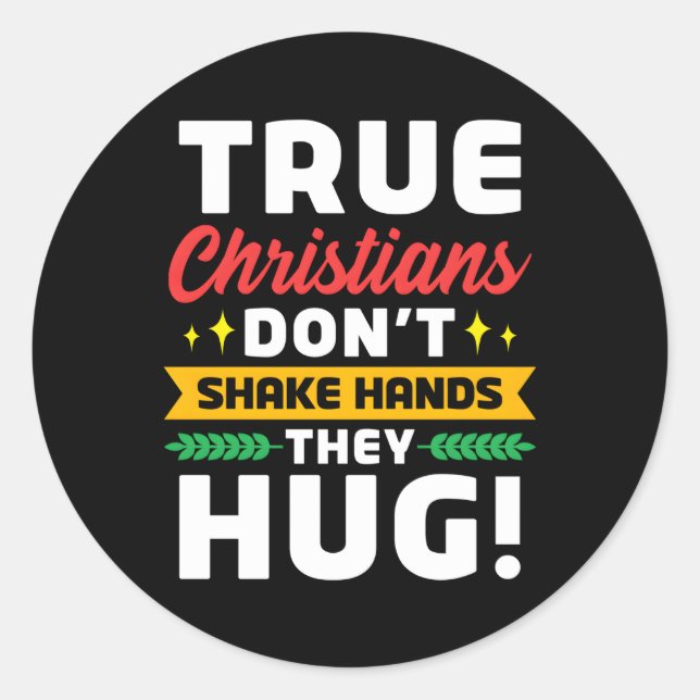 Jehovah'S Witnesses Jw Christians Don'T Shake Hand Classic Round Sticker (Front)