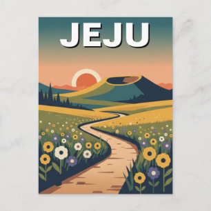 Jeju Island South Korea Travel Postcard