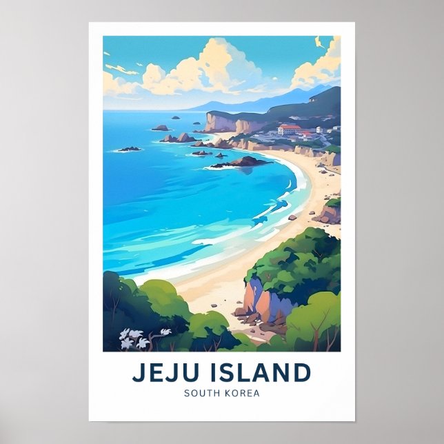 Jeju Island South Korea Travel Print (Front)