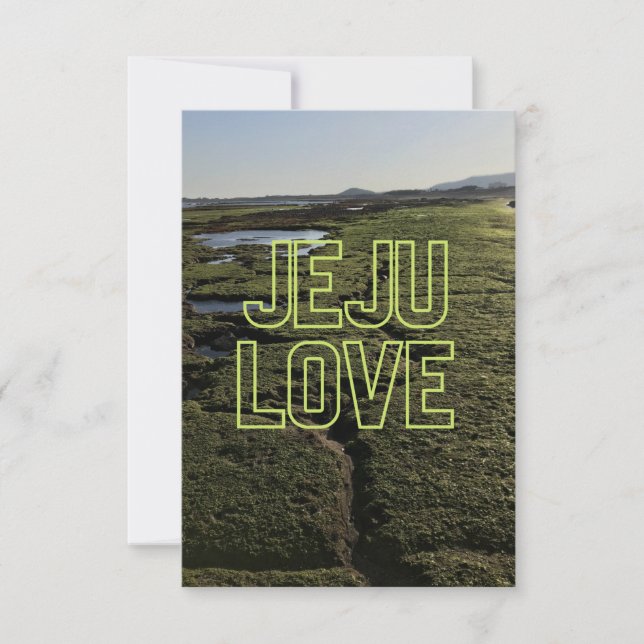 Jeju Love - Jeju - Jeju Island - South Korea Thank You Card (Front)