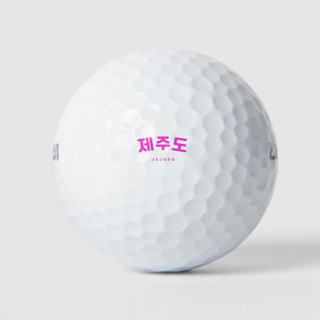 Jejudo Pink South Korea Island Golf Balls (Front)
