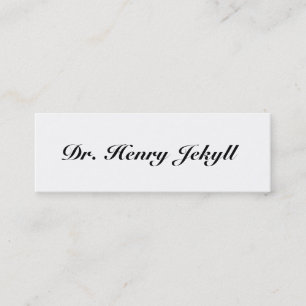 Jekyll / Hyde, 2 sided calling card