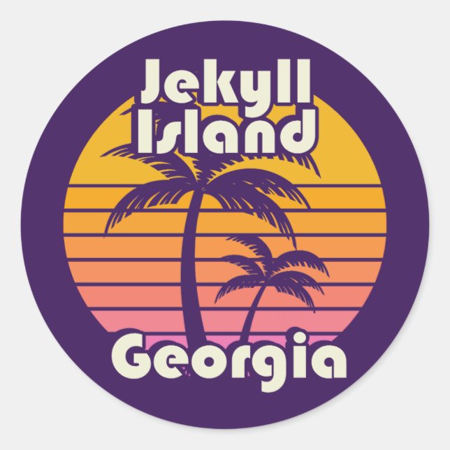 Jekyll Island Beach Georgia Classic Round Sticker (Front)