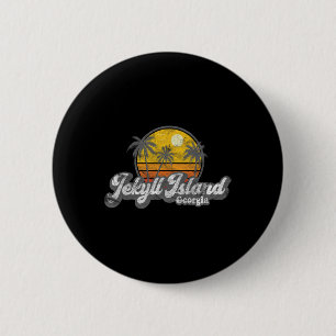 Jekyll Island Ga 70's Retro Fishing Boating Beach 6 Cm Round Badge